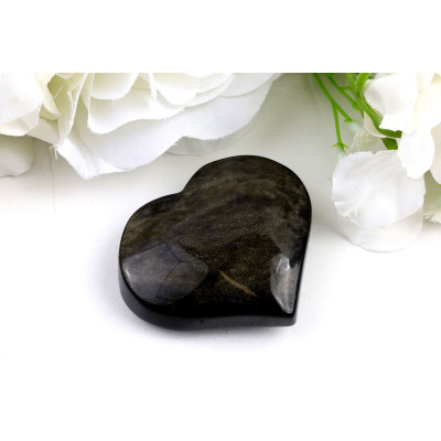 Srdce ze zlatého obsidiánu č. 1215 | Levné Minerály