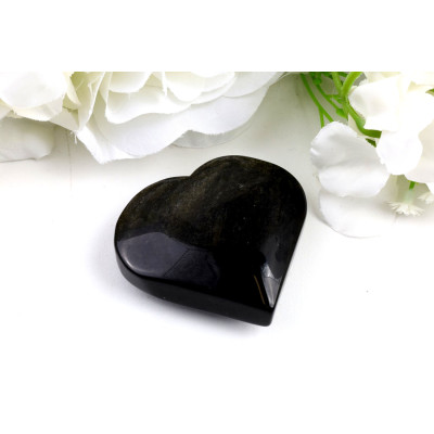 Srdce Zlatý obsidián č. 1217 | Levné Minerály