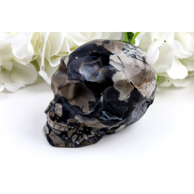 Lebka z fluorescenčního achátu č. 1234 | Levné Minerály