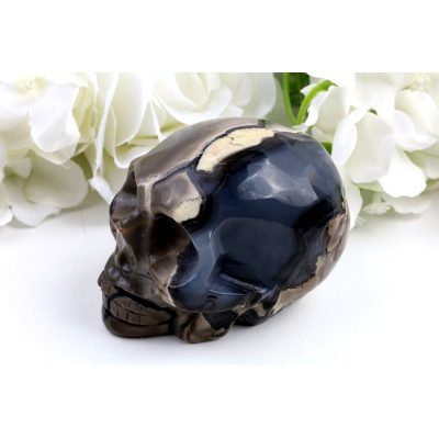 Lebka z fluorescenčního achátu č. 1236 | Levné Minerály