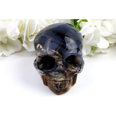 Lebka z fluorescenčního achátu č. 1238 | Levné Minerály