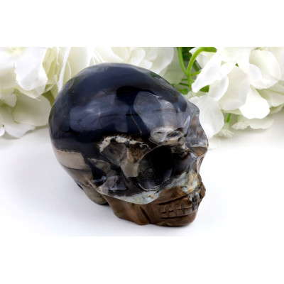 Lebka z fluorescenčního achátu č. 1238 | Levné Minerály