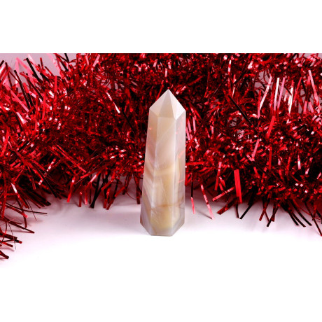 Obelisk šedý achát 90mm - Brazílie | Levné minerály