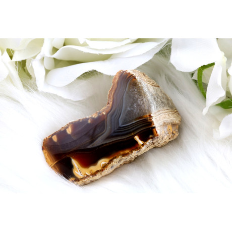 Leštěný řez Sumatra achát č.1291 | Levné Minerály