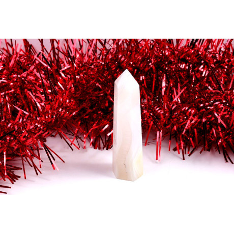 Obelisk šedý achát 96mm - Brazilský kámen pro harmonii