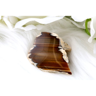 Leštěný řez achátu ze Sumatry č.1298 | Levné Minerály