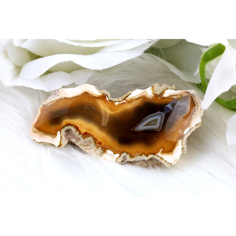 Leštěný řez Sumatra achát č.1299 | Levné Minerály