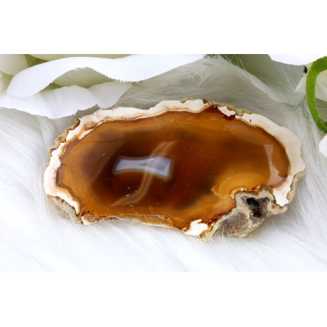 Leštěný řez Sumatra achát č.1300 | Levné Minerály