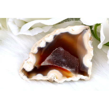 Leštěný řez Sumatra achátu č.1304 | Levné Minerály