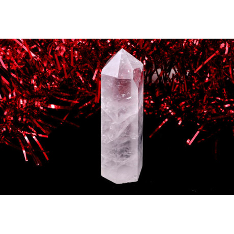 Křišťálový obelisk 87mm - růžový kámen pro harmonii