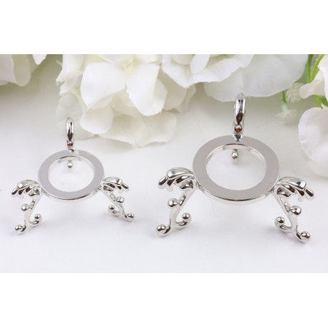 Stojánek na koule stříbrný menší (50x30mm) | Levné Minerály