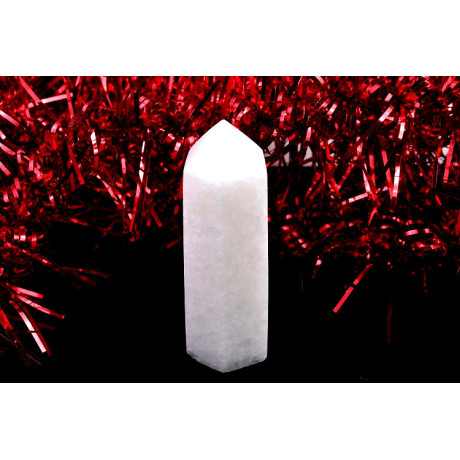 Bílý nefritový obelisk 83mm - Kámen harmonie a klidu