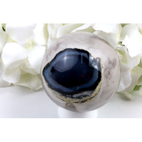 Fluorescenční achát koule č. 1439 | Levné Minerály