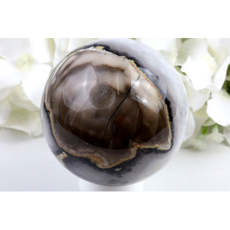 Fluorescenční achát koule č. 1441 | Levné Minerály