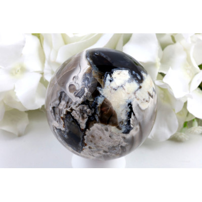 Koule z fluorescenčního achátu č. 1443 | Levné Minerály