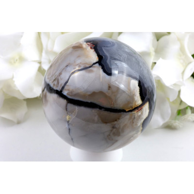 Koule z fluorescenčního achátu č. 1445 | Levné Minerály