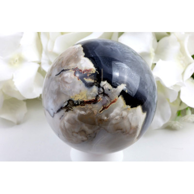 Koule z fluorescenčního achátu č. 1445 | Levné Minerály