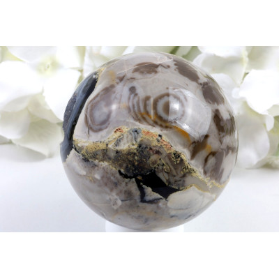 Fluorescenční achát koule č. 1446 | Levné Minerály