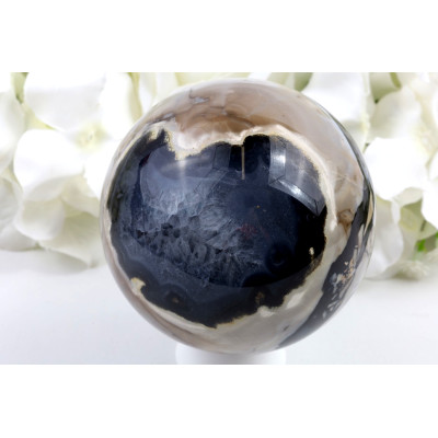 Fluorescenční achát koule č. 1448 | Levné Minerály