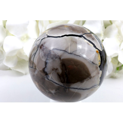 Fluorescenční achát koule č. 1449 | Levné Minerály