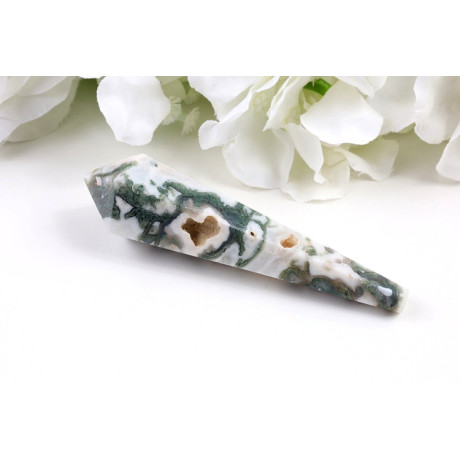 Mechový achát hůlka 110mm - Kámen harmonie a rovnováhy