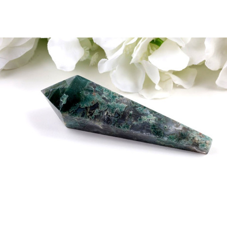 Mechový achát hůlka 112mm - Kámen harmonie a rovnováhy