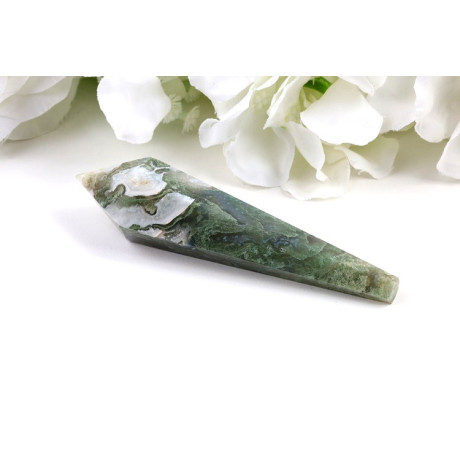 Mechový achát hůlka 109x28mm - Kámen harmonie a rovnováhy