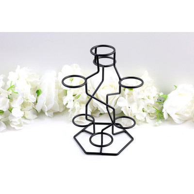 Stojánek na koule šestihran černý - pro 7 koulí