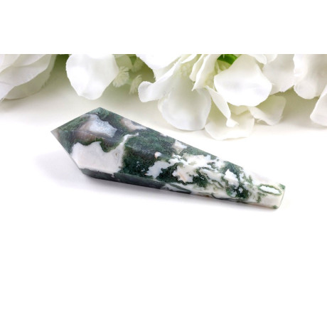 Mechový achát hůlka 107mm - Kámen harmonie a přírodní krásy