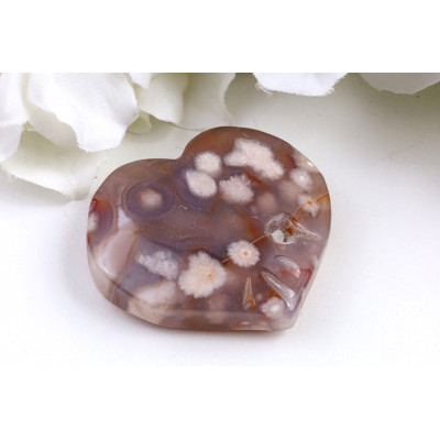 Srdce z Třešňového achátu č. 1564 | Levné Minerály