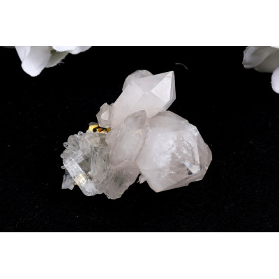 Duhový Pyrit s křišťálem č.1604 | Energie & Ochrana