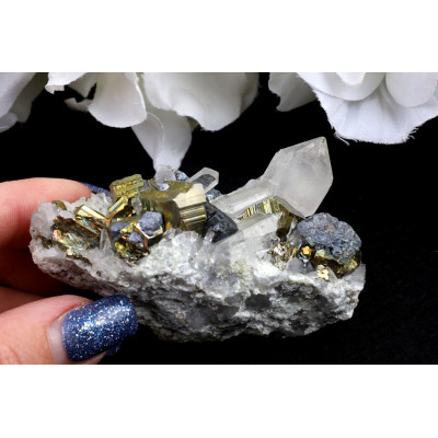 Duhový Pyrit křišťál č. 1610 | Levné Minerály