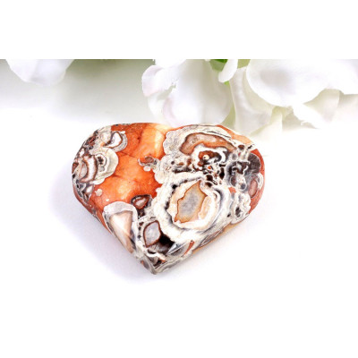 Srdce penízkový achát 60mm - Čína | Levné minerály