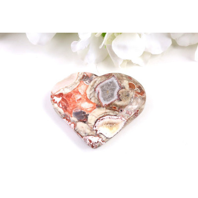 Srdce penízkový achát 76mm | Minerál | Levné minerály