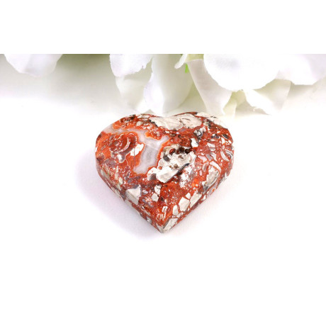 Srdce penízkový achát 48mm | Minerál | Levné minerály