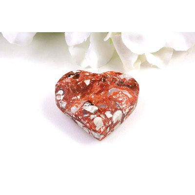 Srdce penízkový achát 48mm | Minerál | Levné minerály