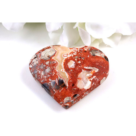 Srdce penízkový achát 64x59mm | Kámen prosperity