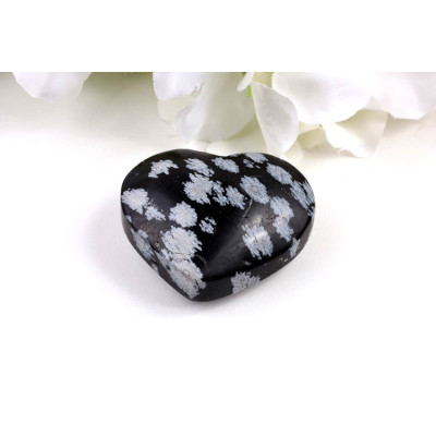 Srdce vločkový obsidián č. 193 - 49x44x21 mm | Levné Minerály