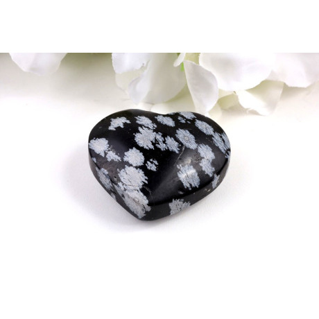 Srdce vločkový obsidián č. 193 - 49x44x21 mm | Levné Minerály