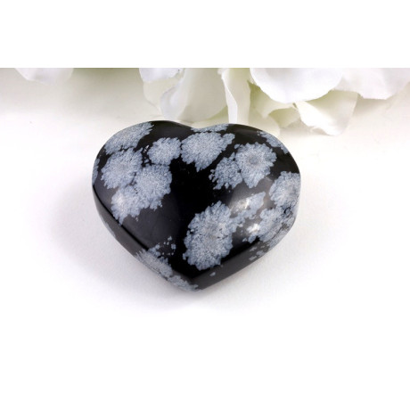 Srdce vločkový obsidián č. 194 - 56x50x25 mm | Levné Minerály