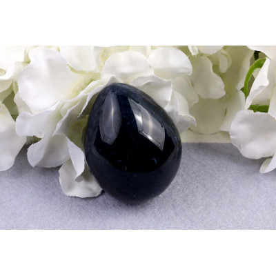 Vejce černý sardonyx 59x45 mm - elegantní dekorace