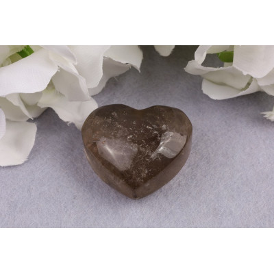 Citrín srdce 36x41mm | Brazilský citrín zlatá barva