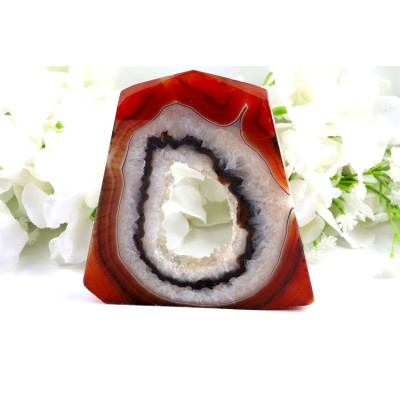 Karneolová špice s drůzou 256g - Brazílie | E-shop