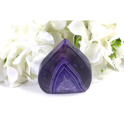 Špice sardonyx 75x60x28mm - fialový minerál z Brazílie