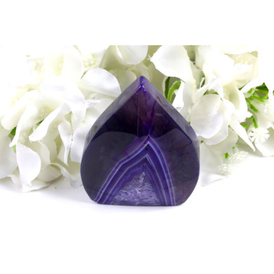 Špice sardonyx 75x60x28mm - fialový minerál z Brazílie