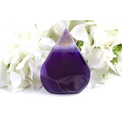 Špice sardonyx 91x57x23mm - fialový kámen z Brazílie