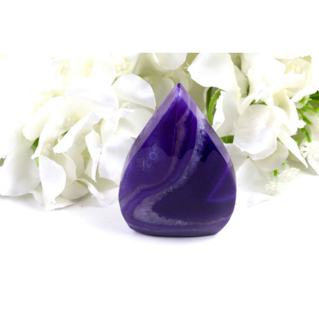 Špice sardonyx 78x52x27mm - fialový kámen z Brazílie