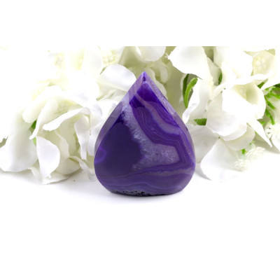 Špice sardonyx 78x52x27mm - fialový kámen z Brazílie