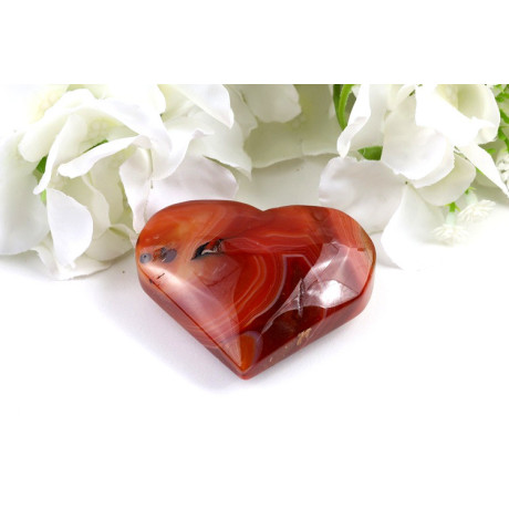 Srdce sardonyx 65x53 mm - symbol lásky z Brazílie