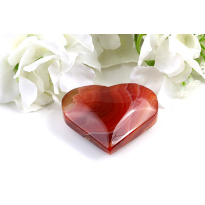 Srdce sardonyx 65x53 mm - symbol lásky z Brazílie